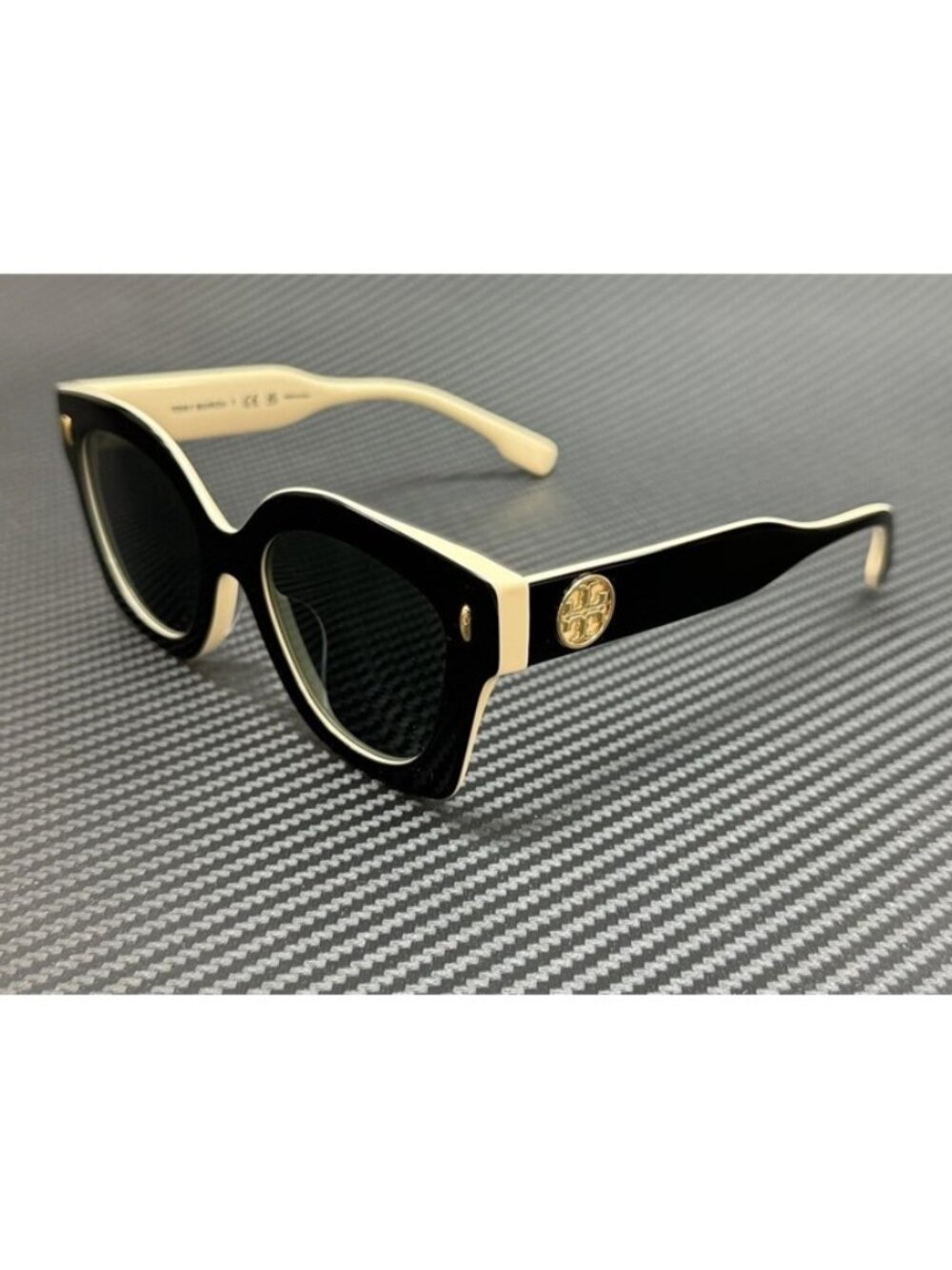 New Tory Burch Women Black Ivory Sunglasses 49-20-145